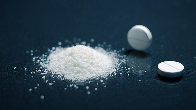 Medication pills and powder